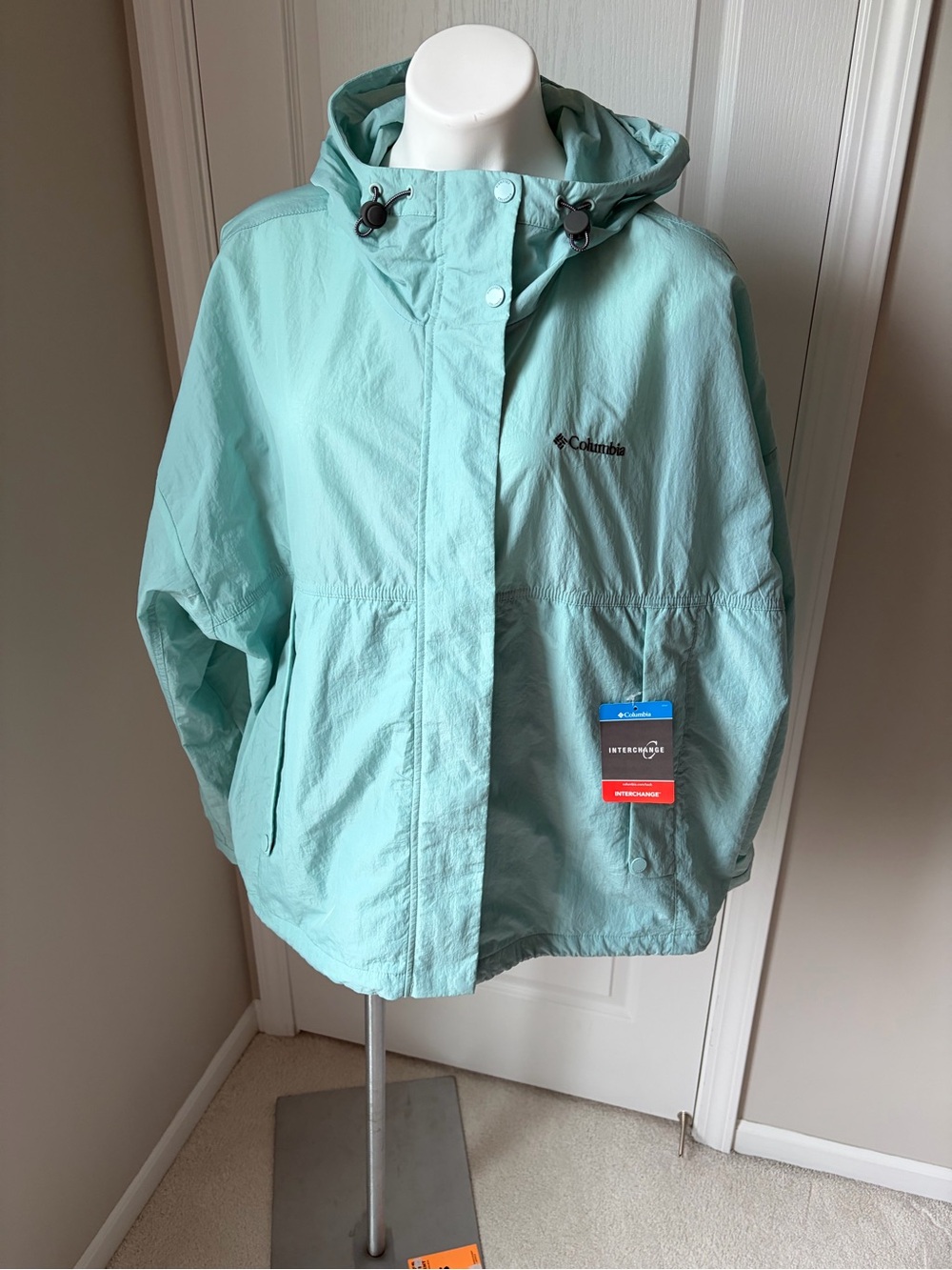 Columbia 3 in 1 Aqua Shell Jacket with Orange Sherpa Fleece Liner - Picture 5 of 7